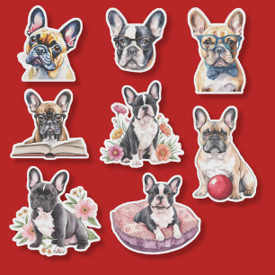 Entzückende Französische Bulldogge-Kollektion Aufkleber