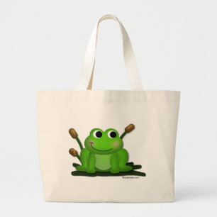 Entzückende Froggy-Taschen-Tasche Jumbo Stoffbeutel