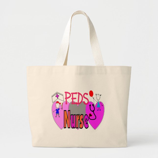 Entzückende Geschenke PEDS KRANKENSCHWESTER Jumbo Stoffbeutel (Vorne)