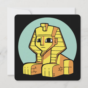 Entzückende große ägyptische Sphinx Feiertagskarte