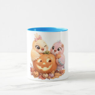 Entzückende Halloween-Vögel Herbst-Tasse Tasse