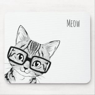 Entzückende Hand gezeichnete Nerdy Mousepad