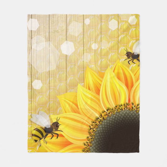 Entzückende Hummel-Biene Fleecedecke (Vorderseite)