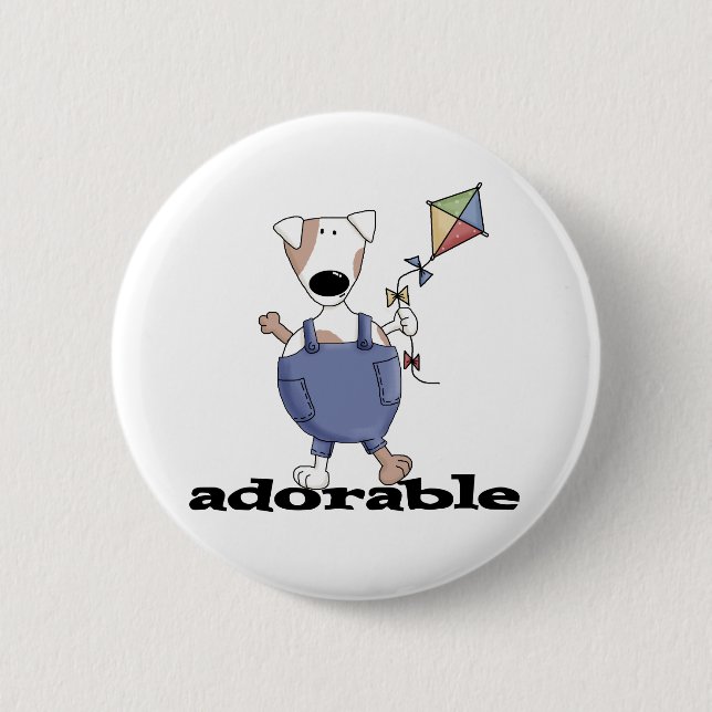 Entzückende Hundet-shirts und -geschenke Button (Vorderseite)