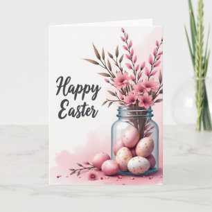 Entzückende Karte mit rosa Blüten