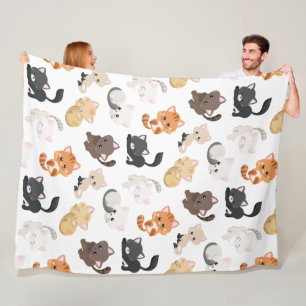 Entzückende Kätzchen Katzen Fleecedecke