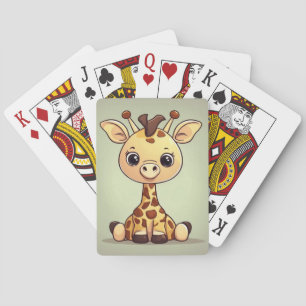 Entzückende kleine Giraffe Spielkarten