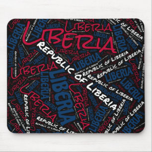 Entzückende liberianische Flaggenfarben Patriotisc Mousepad