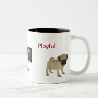 Entzückende, liebenswürdige, Playful Puggle Tasse