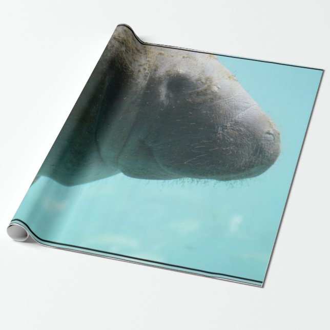 Entzückende Manatis-Schwimmen Geschenkpapier (Ungerollt)