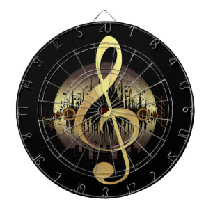 Entzückende Melodie - Gold  Dartscheibe