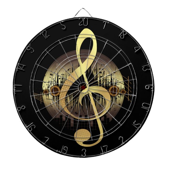 Entzückende Melodie - Gold  Dartscheibe (vorne)