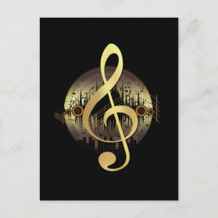Entzückende Melodie - Gold  Postkarte