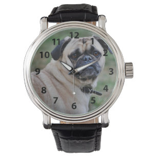 Entzückende Mops-Uhr Armbanduhr