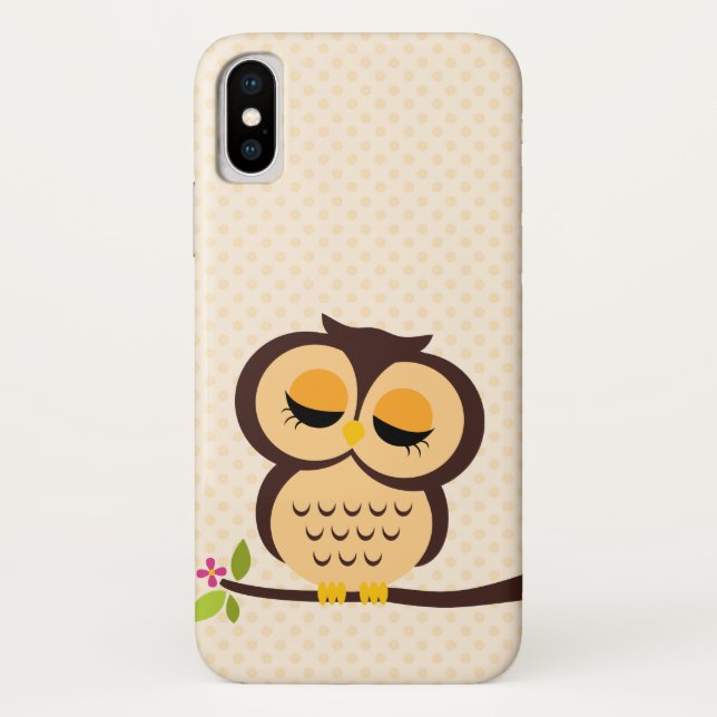 Entzückende orange Eule Case-Mate iPhone Hülle (Rückseite)