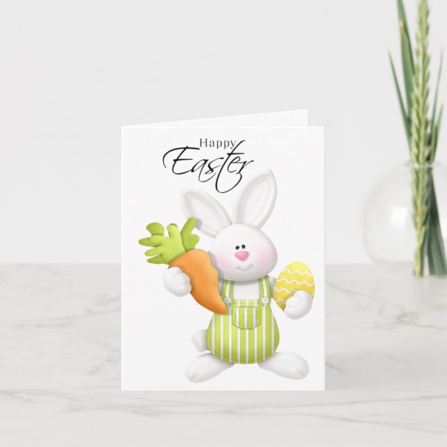 Entzückende Osterhasen-Karte Feiertagskarte (Vorderseite)