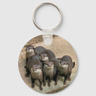 Entzückende Otter-Familie Schlüsselanhänger