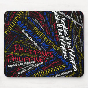 Entzückende Philippinen Flaggenfarben Patriotisch Mousepad