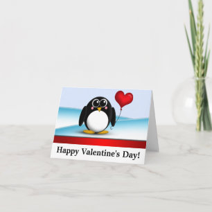 Entzückende Pinguin-"glücklicher Valentinstag-" Feiertagskarte