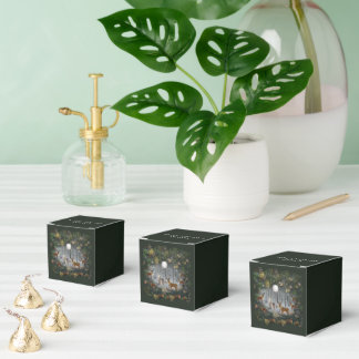 Entzückende Rentiere bei Nacht Geschenkschachtel