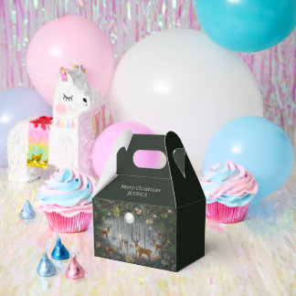Entzückende Rentiere bei Nacht Geschenkschachtel