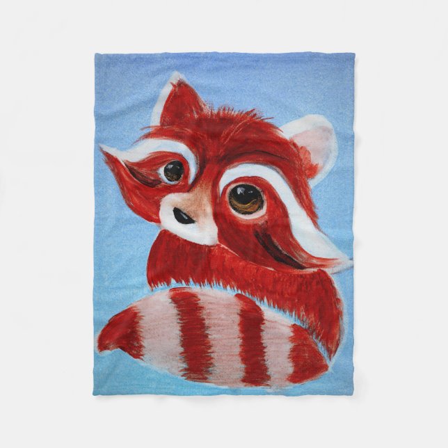 Entzückende roter Panda-Fleece-Decke Fleecedecke (Vorderseite)