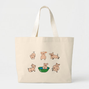Entzückende Schwein-Liebhaber-Tasche Jumbo Stoffbeutel