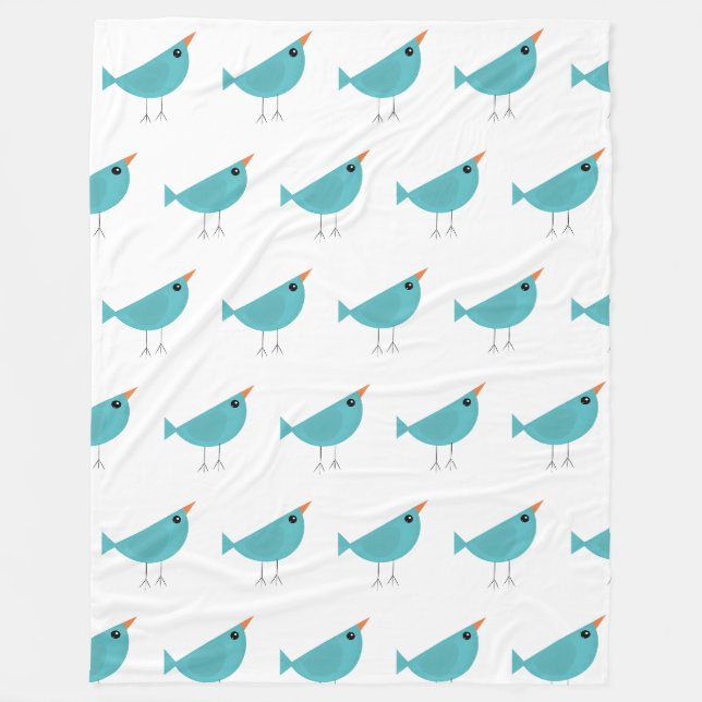 Entzückende skurrile Vogel-Natur-Kunst Fleecedecke (Vorderseite)