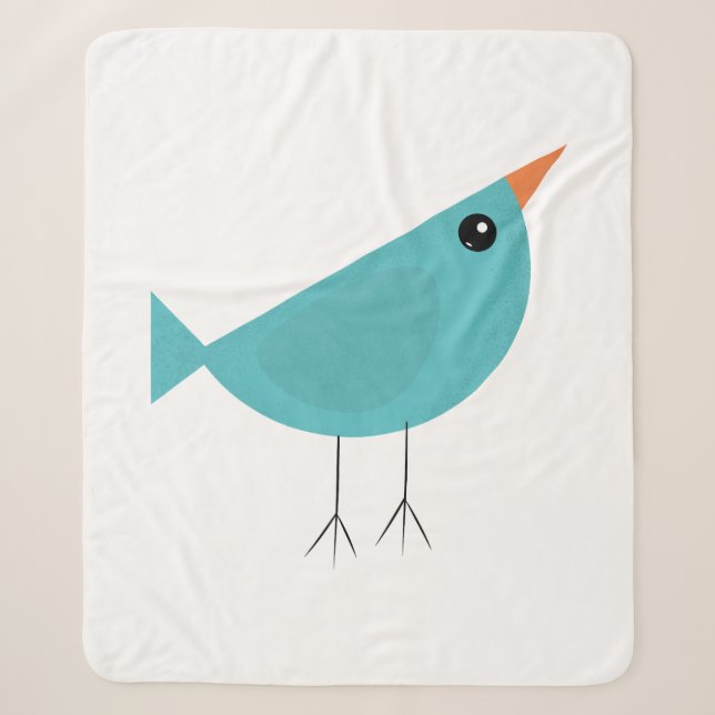 Entzückende skurrile Vogel-Natur-Kunst Sherpadecke (Vorderseite)