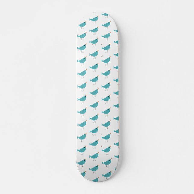 Entzückende skurrile Vogel-Natur-Kunst Skateboard (Vorne)