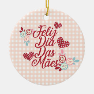 Entzückende Verzierung Feliz Durchmessers DAS Mã Keramik Ornament