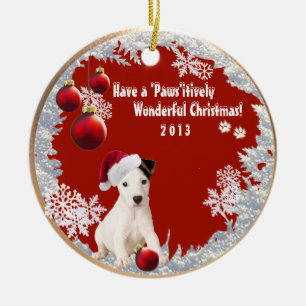 Entzückende Weihnachtsverzierung Keramikornament