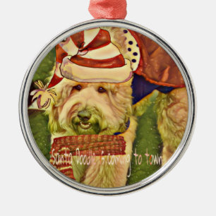 Entzückende Weihnachtsverzierung Sankt Labradoodl Ornament Aus Metall