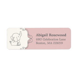 Entzückender Baby-Elefant Baby Shower Adresse