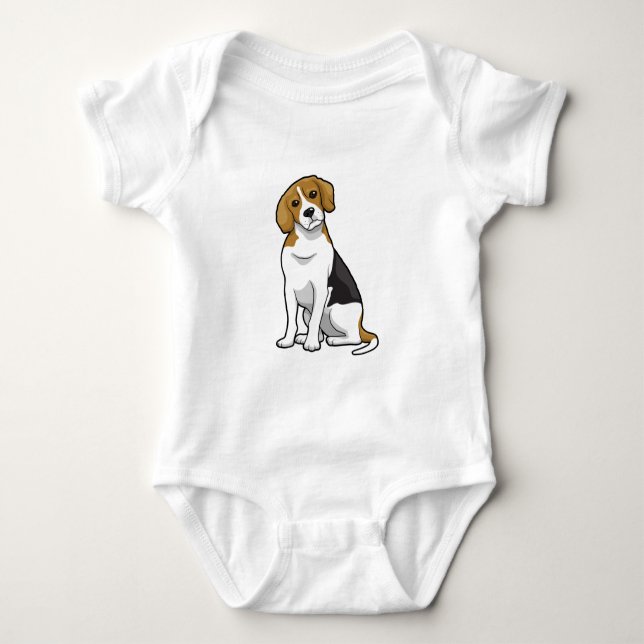 Entzückender Beagle Baby Strampler (Vorderseite)