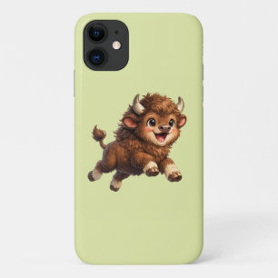 Entzückender Bison läuft spielerisch mit freudiger Case-Mate iPhone Hülle