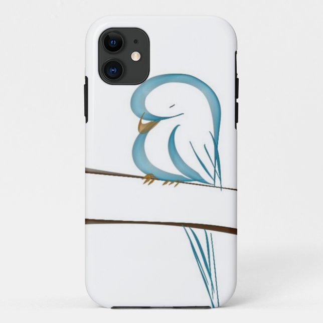 Entzückender blauer Vogel, der auf einer Case-Mate iPhone Hülle (Rückseite)