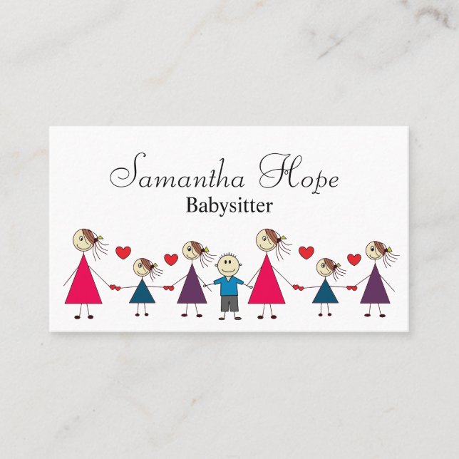 Entzückender bunter visitenkarte (Vorderseite)