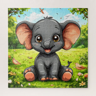Entzückender Cartoon-Elefant