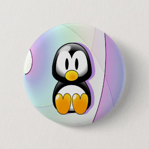 Entzückender CartoonPenguin Button