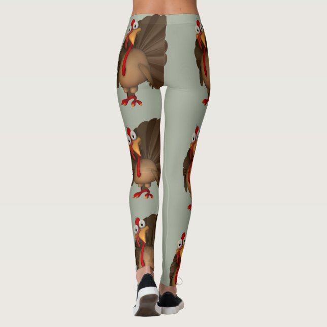 Entzückender die Türkei-Erntedank Leggings (Rückseite)