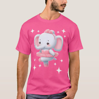 Entzückender Elefant Ballerina Tanz Kunst T-Shirt