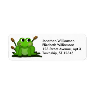 Entzückender Froggy-Rücksendeadressen-Aufkleber