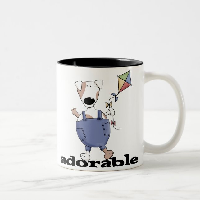 ENTZÜCKENDER HUND ZWEIFARBIGE TASSE (Rechts)