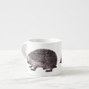 Entzückender kleiner Igel Hedgie vom antiken Druc Espressotasse