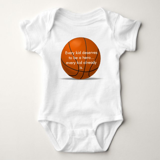 Entzückender, liebevoller Basketballspielanzug Baby Strampler (Vorderseite)