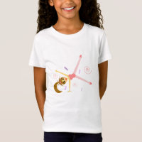 Entzückender Mädchen-Gymnastik-T - Shirt