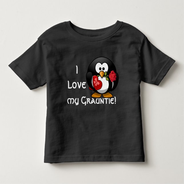 Entzückender Penguin erklärt "mich Liebe mein Kleinkind T-shirt (Vorderseite)