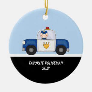 Entzückender Polizist in der Keramikornament