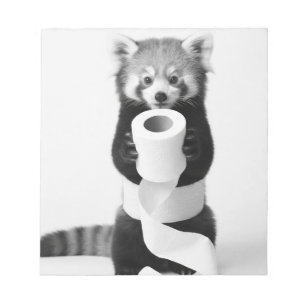 Entzückender Roter Panda mit Toilettenpapier Minim Notizblock
